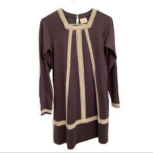 Hanna Andersson Gray Dress Trimmed with Lace G14